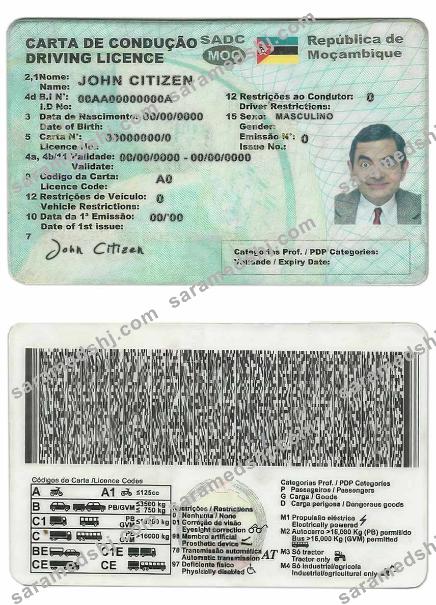 Mozambique driving license